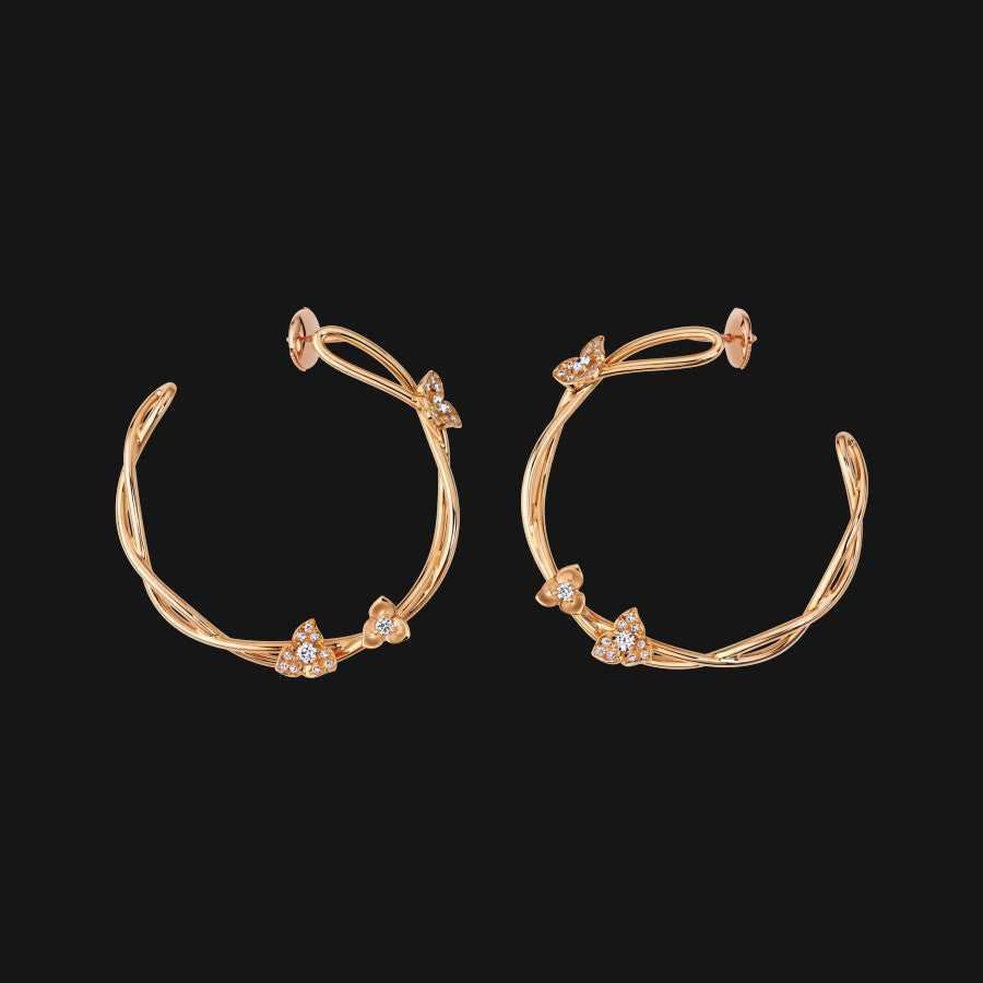 14k Intertwined Earrings 528