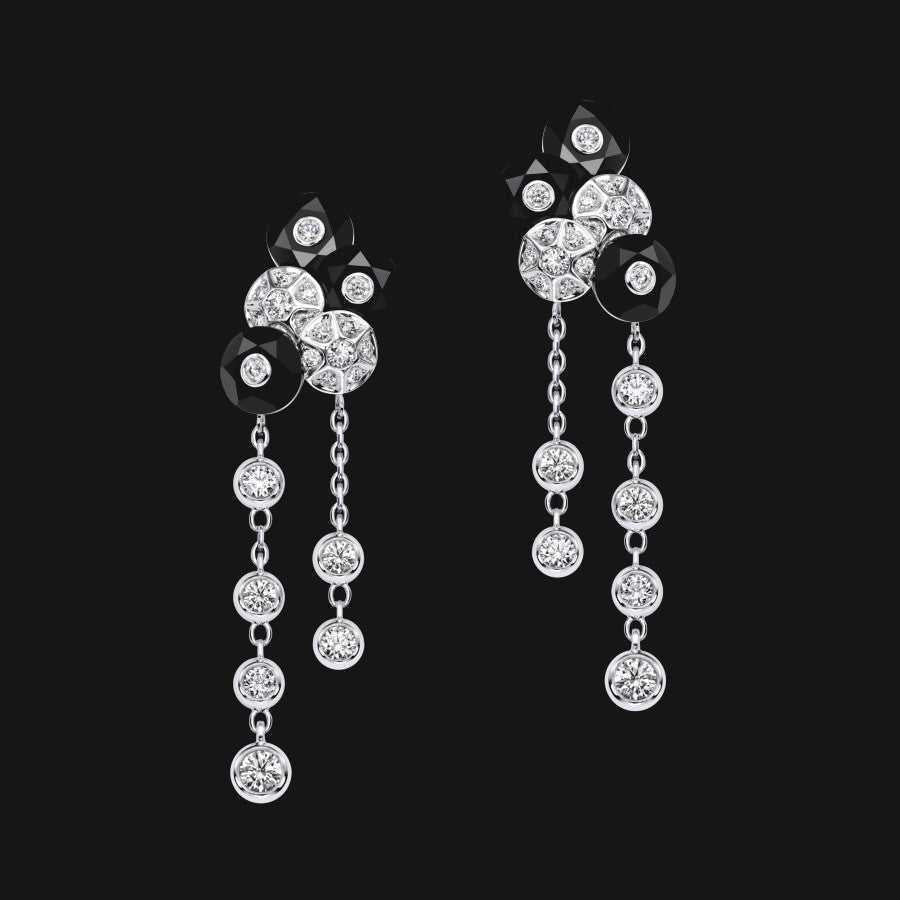 best 18k Dangling Obsidian Earrings at pankaj319618k Dangling Obsidian Earrings